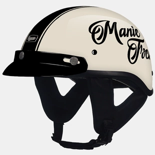 小牛电动摩托机车安全帽女哈雷巡航半盔瓢夏季 日式 复古头盔男大码