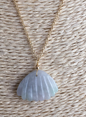 原创设计风贝壳生日礼物翡翠玉