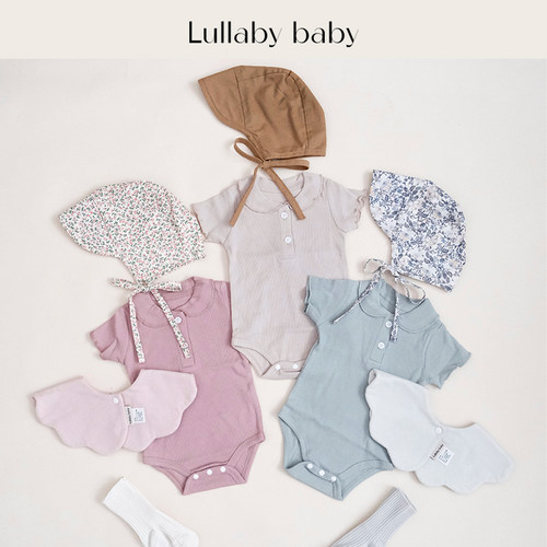 lullabybaby婴儿夏季短袖包屁衣