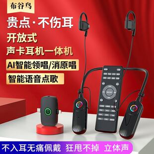 AI领唱布谷鸟新款G20声卡耳机麦克风话筒开放式无线直播唱歌设备