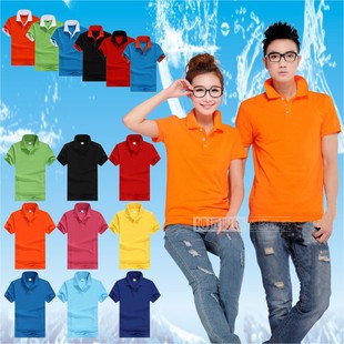 企业polo衫 翻领短袖 工作服t恤印字文化衫 广告衫 厂服订做 定制logo