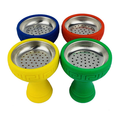 跨境热销 硅胶+不锈钢水烟烟锅 耐高温高档水烟配件 bowl hookah