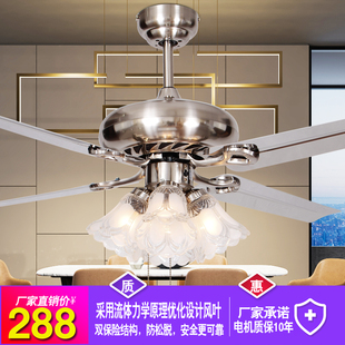 简约现代 铁叶美式 吊灯简约家用客厅复古欧式 风扇灯 带电扇 欧式