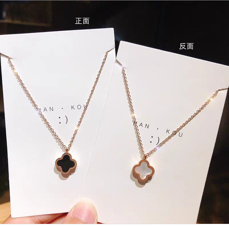不掉色18k玫瑰金ins吊坠女钛钢