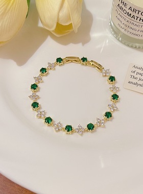 跨境多色代发锆石手链女韩版时尚爆款热销饰品配饰手镯首饰批发