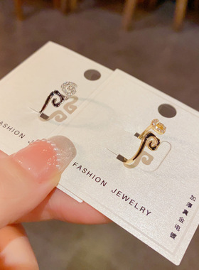 法式复古时尚镶钻紧箍咒开口戒个性轻奢简约独特设计感可调节配饰