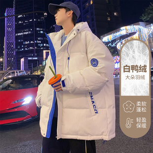 冬季 男棉衣ins港风保暖连帽加厚青少年潮牌外套 羽绒服男2023新款