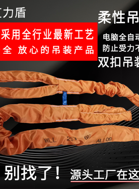 高强度涤纶材质15吨15T3m-24米起重吊带船艾力盾双扣柔性圆形吊带