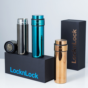 乐扣乐扣尊享保温杯PVD镀层水杯金属感覆钛工艺304不锈钢高档男士