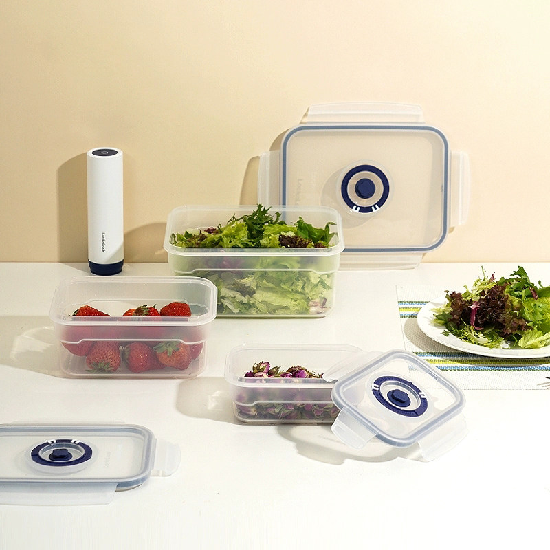 乐扣乐扣真空塑料保鲜盒套装家用冰箱收纳储物密封大容量水果杂粮