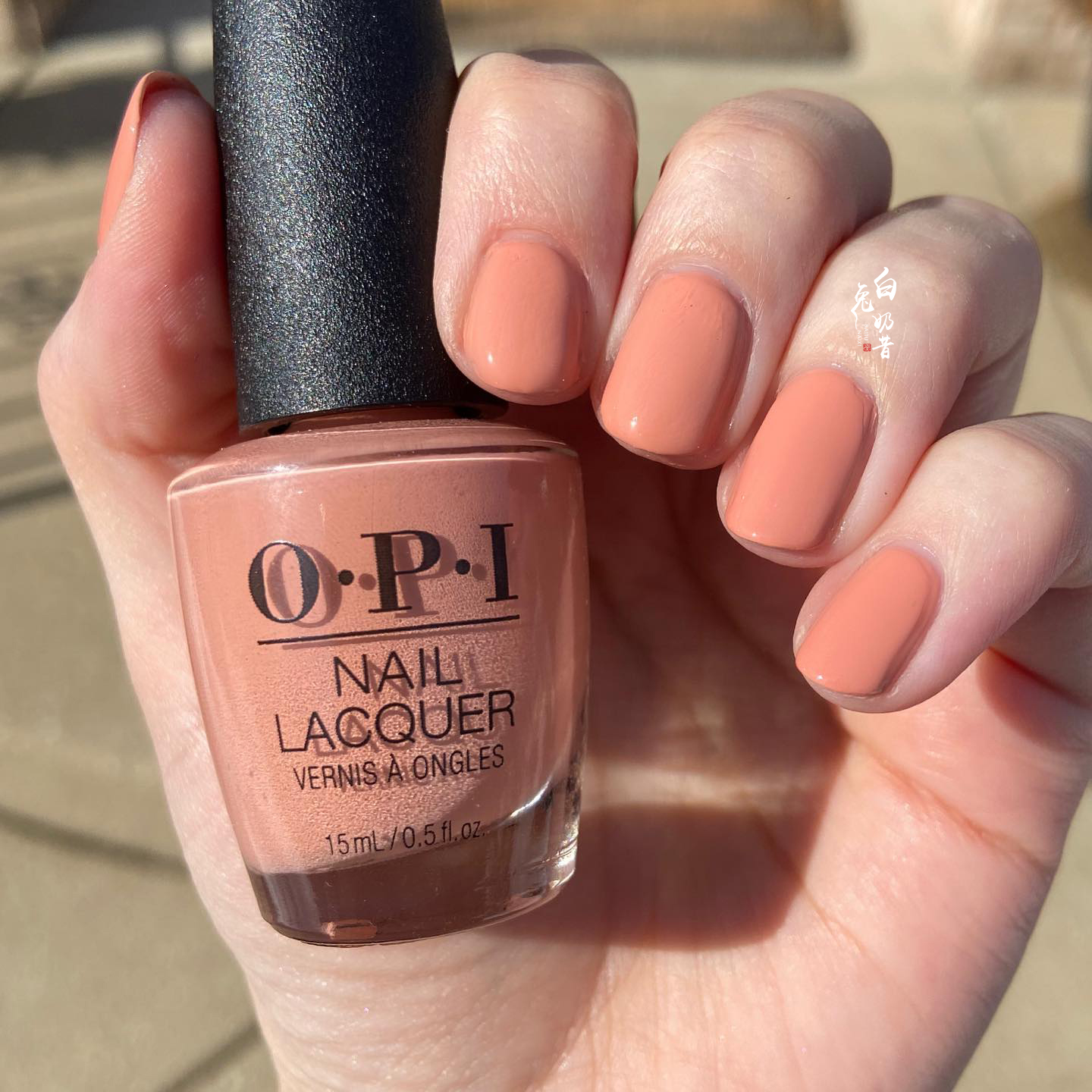 日杂感赤陶色 白兔奶昔OPI指甲油V25蜜桃裸色免烤快干