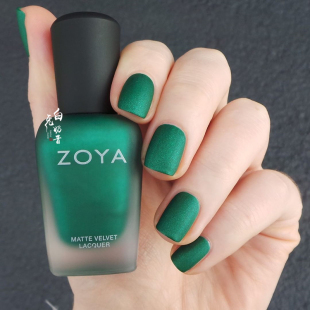 复古丝绒绿 白兔奶昔ZOYA指甲油honor显白哑光墨绿色ZP819