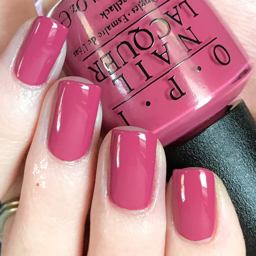 显白低饱和灰调浆果红 白兔奶昔OPI指甲油Aurora Berry-alis树莓