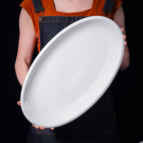 鱼盘家用蒸鱼盘子高级感饭店专用