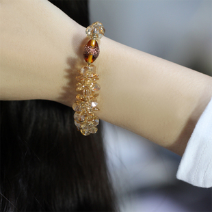 瑞丽时尚捷克琉璃珠奥地利水晶手链女潮手镯手串饰情人生日礼物