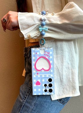 适用OPPO Reno8手机壳11Pro蓝粉爱心7Lite透明插卡5/6Z保护套新款