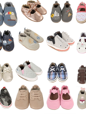 美国robeez婴儿童学步鞋宝软底男女宝秋夏透气防滑麂绒真皮室内外