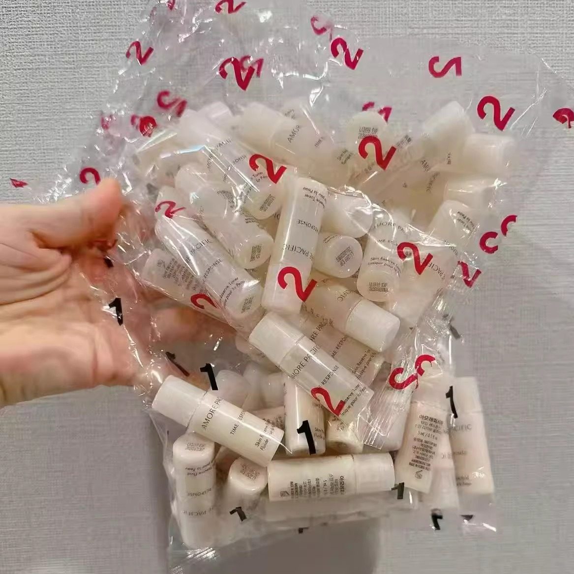 爱茉莉AP时光焕彩幻彩眼霜水乳精华面霜新版小样24片韩国代购