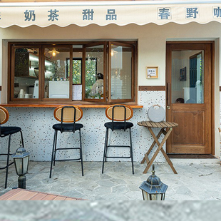 定制左右折叠窗推拉窗纯原木实木门窗面包房甜品店串串店窗户装修