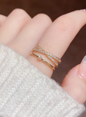 爆闪高级感食指戒指高端