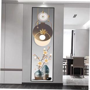 窄长条装饰画自粘贴画竖版走廊过道入户玄关墙面防水防潮遮丑壁画