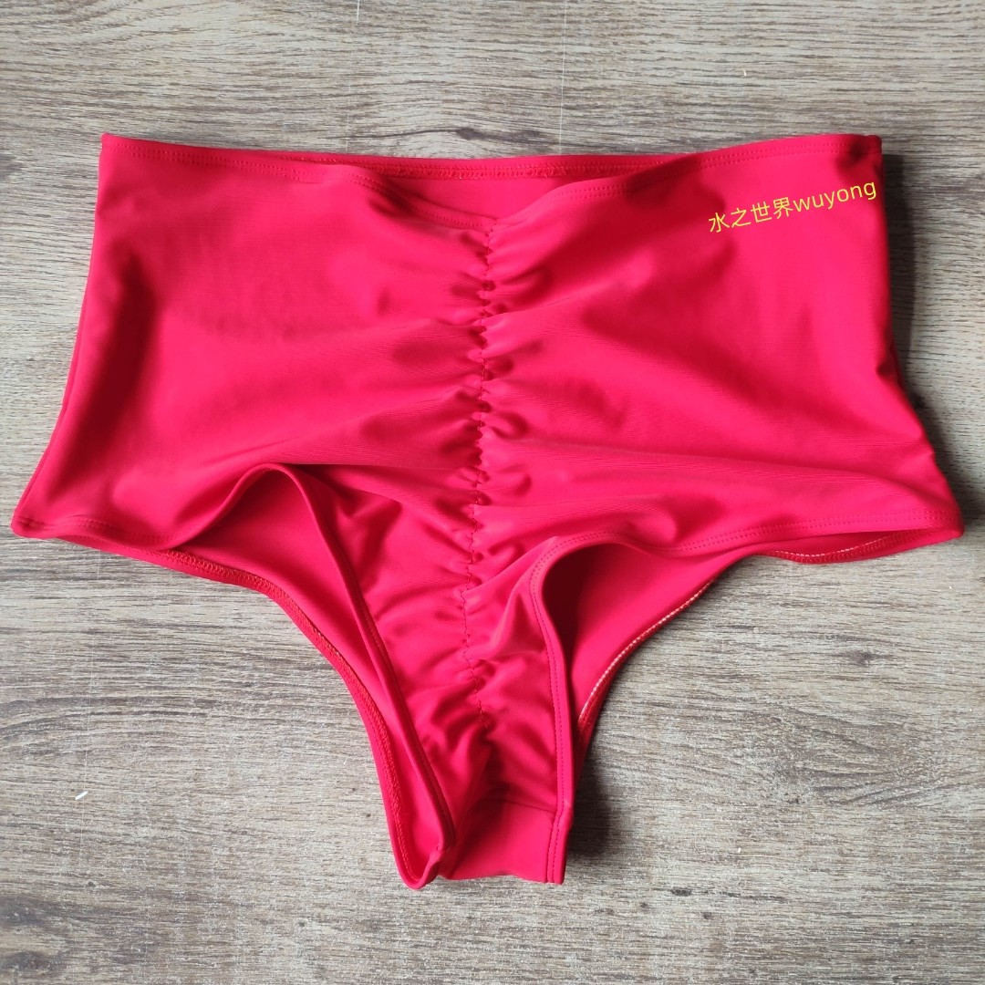 女泳裤单卖后臀抽褶显臀型遮肚三角裤高腰到肚脐不退不换,运动/瑜伽/健身/球迷用品,女士泳裤,淘宝优惠券,粉丝福利购,淘宝优惠卷