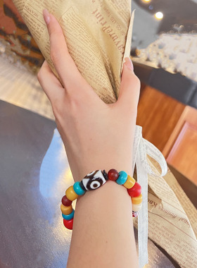 西藏牦牛骨多宝天珠琉璃民族风