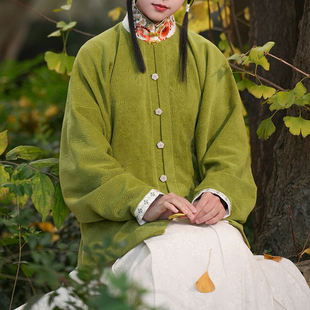 瞳莞原创汉服有钳花2.0明制竖领对襟窄袖短袄百搭日常2025秋冬款