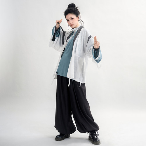 瞳莞汉服燕歌行直领大襟直袖短衫/曲领直袖短衫/束脚裤,日常百搭