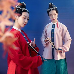 汉服 春季 竖领窄袖 子衿 现货 短衫 瞳莞明制春款