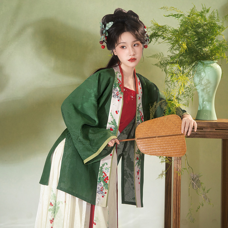 瞳莞原创蕉下客重工刺绣短衫/比甲/背心/吊带/百迭裙日常显瘦百搭