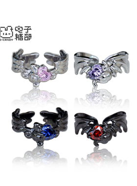 电子糖部原创[甜心守护者]合金版 开口圈野甜酷小众个性辣妹对戒