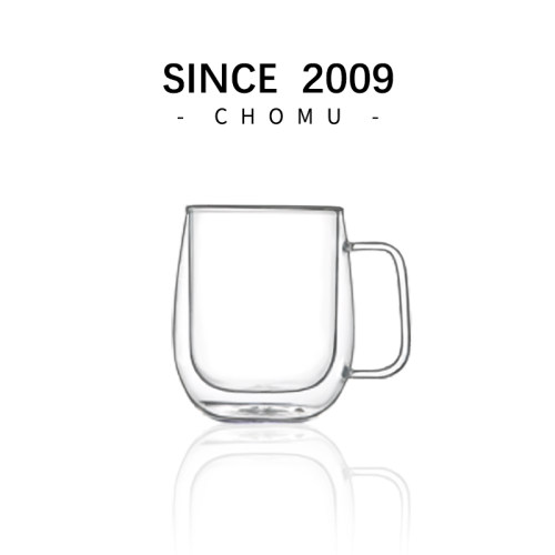 CHOMU双层玻璃咖啡杯家用马克杯