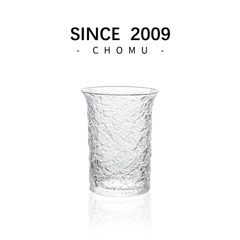 dirty咖啡杯食品级高硼硅玻璃杯高级感锤纹冰美式澳白拿铁杯家用