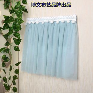 博文布艺电表箱装饰遮挡门口可视门铃电话套变集线箱球球双层纱帘