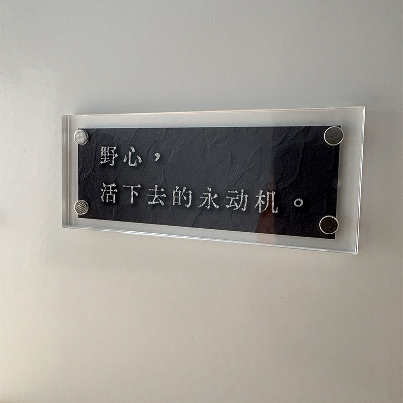 野心,活下去的永动机 励志正能量治愈系冰箱贴 标语 创意礼物