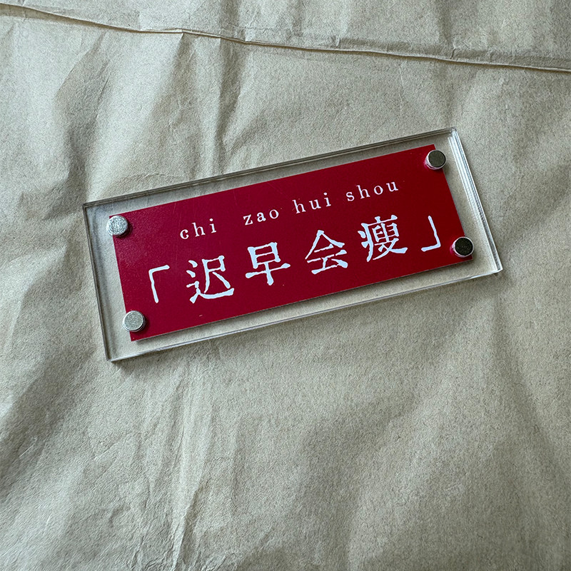 “迟早会瘦”减肥运动周边 趣味礼物送朋友闺蜜 冰箱贴 标语定制