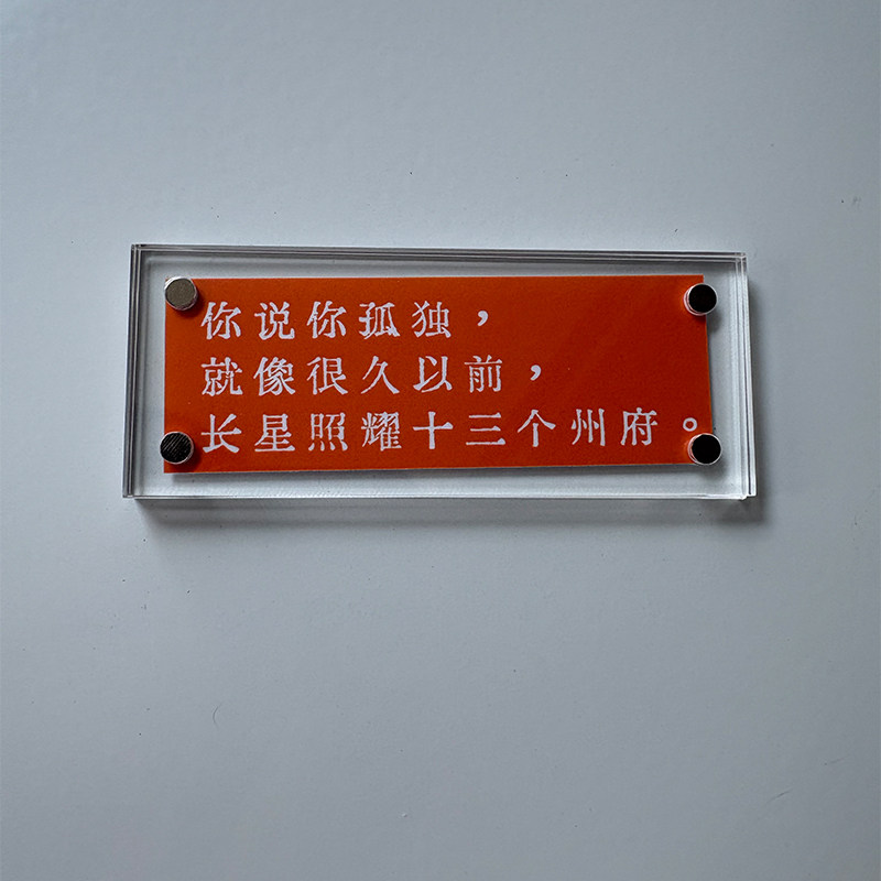 你说你孤独  海子诗歌《歌或哭》 文艺文学冰箱贴 贴饰 装饰礼物