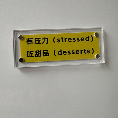 有压力（stressed） 吃甜品（desserts） 趣味磁吸冰箱贴装饰品