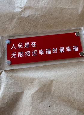 人总是在无限接近幸福时zui幸福 治愈系冰箱贴办公室工位摆件装饰