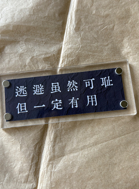 逃避虽然可耻 但一定有用 抽象稀奇古怪的磁吸冰箱贴摆烂文学