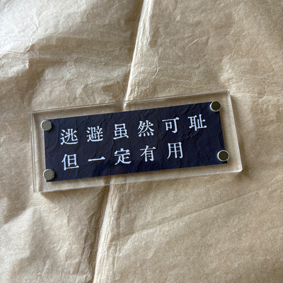 逃避虽然可耻 但一定有用 抽象稀奇古怪的磁吸冰箱贴摆烂文学