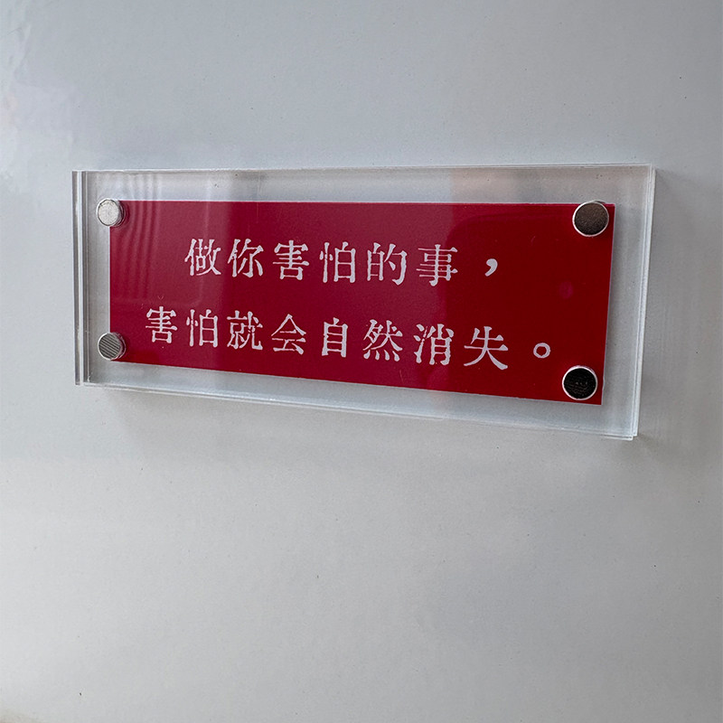 “做你害怕的事，害怕就会自然消失”人间清醒语录文字冰箱贴