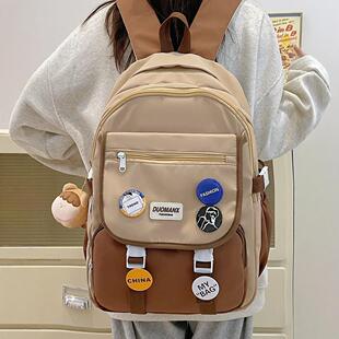 初高中学生双肩包休闲通勤女士背包 大容量结实书包女新款