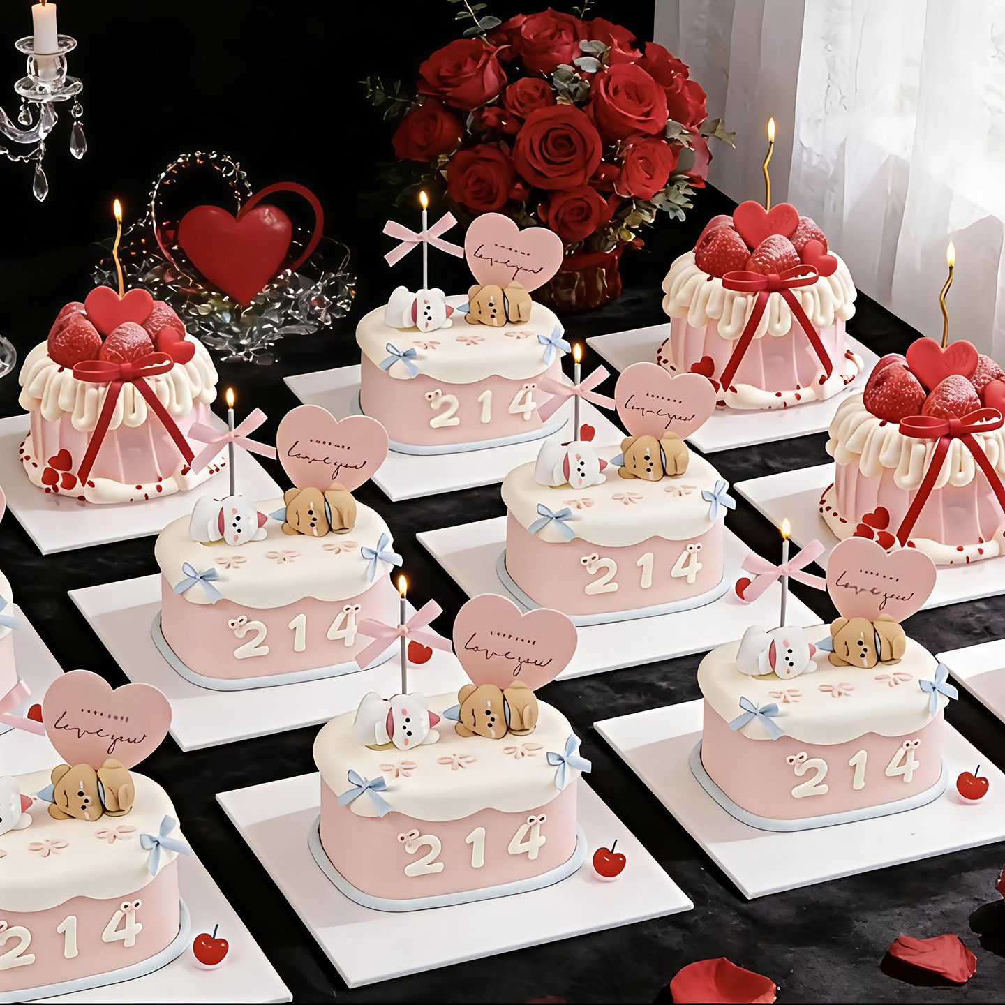 网红情人节ins风蛋糕装饰摆件可爱狗狗爱心LOVE亚克力告白插件,节庆用品/礼品,蛋糕/烘焙装饰用品,淘宝优惠券,粉丝福利购,淘宝优惠卷