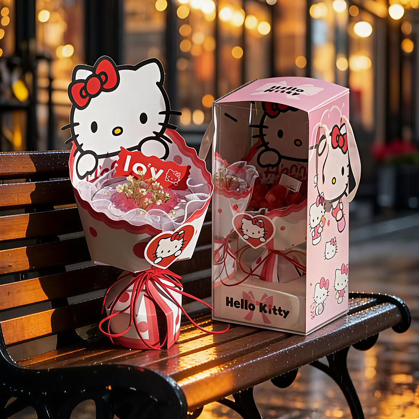 包邮网红2.14情人节蛋糕装饰插件kt猫高脚杯花束蛋糕包装壳手提盒,节庆用品/礼品,蛋糕/烘焙装饰用品,淘宝优惠券,粉丝福利购,淘宝优惠卷