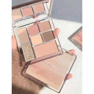 juduo橘朵眼影盘七巧板七色玩趣28烟木奶茶色大地色系烟熏26原木