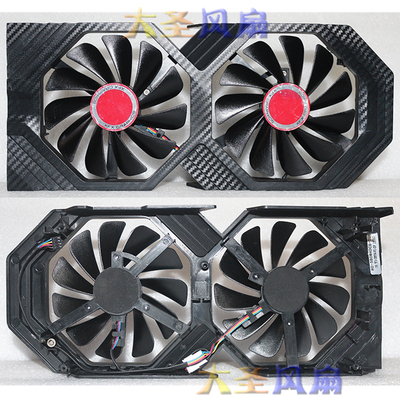 XFX讯景 RX580 584 588 RX570 黑狼版显卡风扇 风扇直径9.5cm