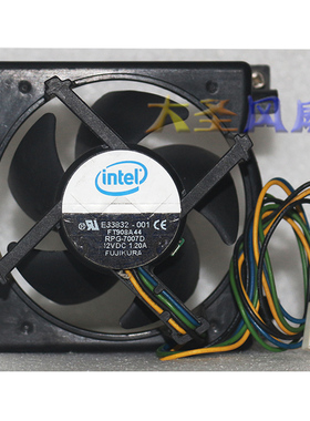 Intel英特尔 E33832-001 12V 1.20A 孔距71*80mm主板4线散热风扇