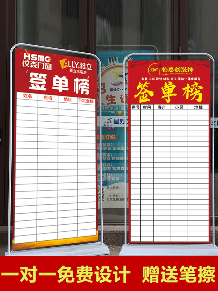 签单墙可定制改尺寸内容门型海报